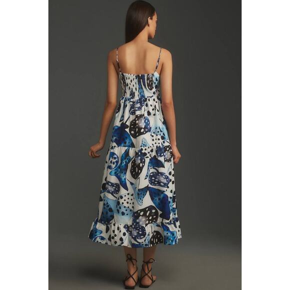 Farm Rio Printed Cotton Poplin Midi Dress XS - Picture 3 of 10